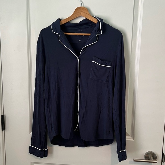 COZY EARTH Women's Bamboo Stretch-Knit Long Sleeve Pajama Top - Picture 5 of 8